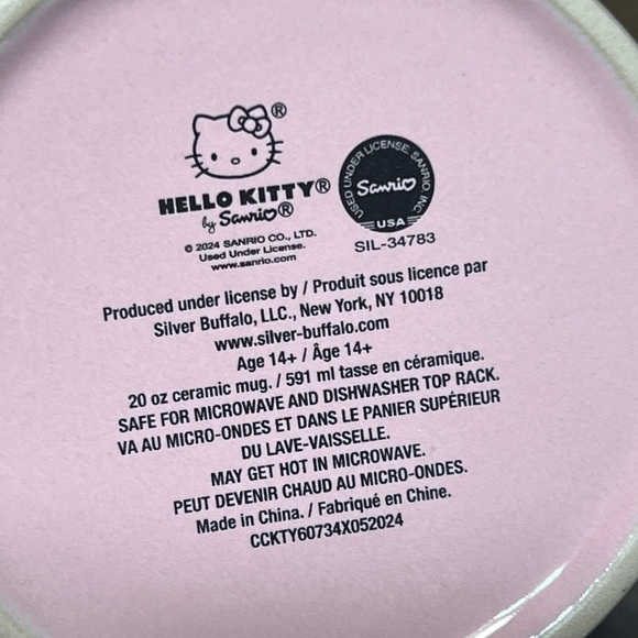 Hello Kitty Pink Halloween Skelton Spider Web Bats  Mug - Picture 5 of 5